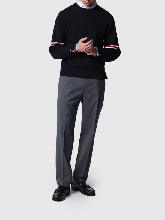 26FW 톰브라운 자카드 RWB 암밴드 니트 MKA326AY3001 415 Blue - THOM BROWNE