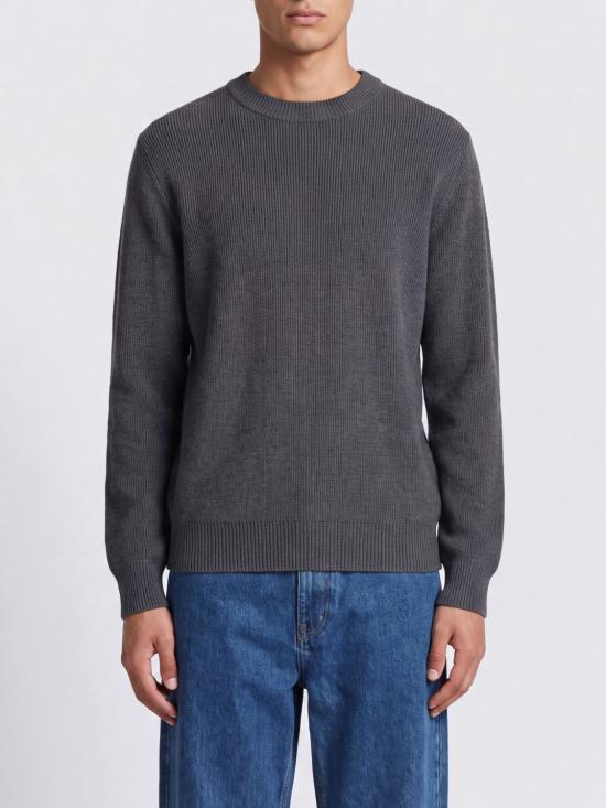 26FW 골든구스 로고 코튼 라운드넥 스웨터 GMP00841P00066260304 Grey