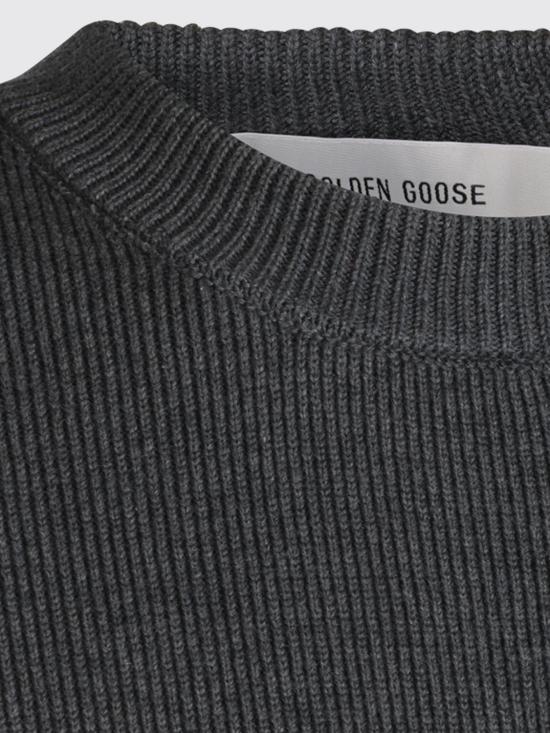 26FW 골든구스 로고 코튼 라운드넥 스웨터 GMP00841P00066260304 Grey - GOLDEN GOOSE