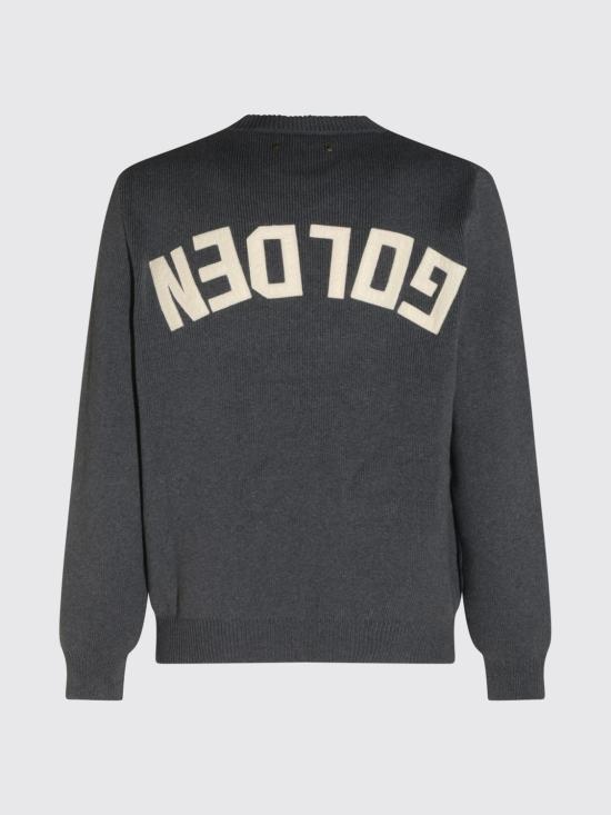 26FW 골든구스 로고 코튼 라운드넥 스웨터 GMP00841P00066260304 Grey - GOLDEN GOOSE