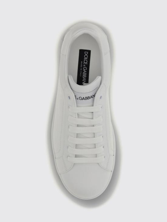 26FW 돌체앤가바나 카프스킨 포르토피노 스니커즈 CS1772A1065 80001 White - DOLCE & GABBANA