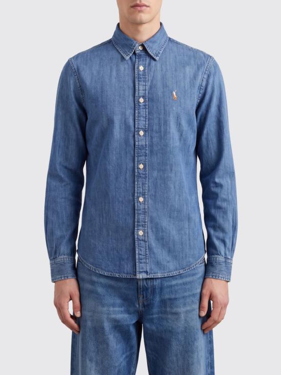 26FW 폴로 랄프로렌 클래식 플리스 후드 집업 710548539 001 Denim