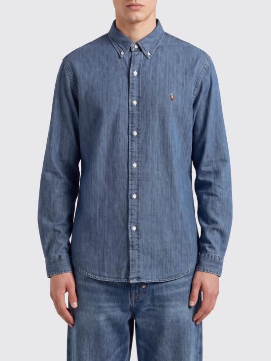 26FW 폴로 랄프로렌 포니로고 자수 데님 셔츠 710792043 001 Denim