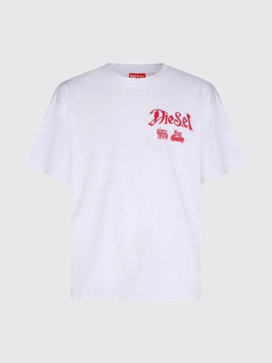 26FW 디젤 반팔 티셔츠 A222440QIAM 100 White - DIESEL