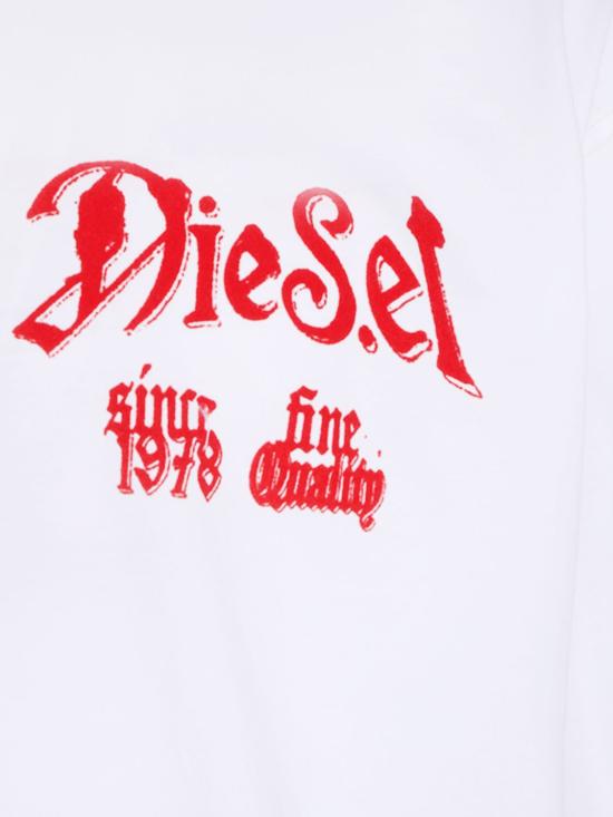 26FW 디젤 반팔 티셔츠 A222440QIAM 100 White - DIESEL