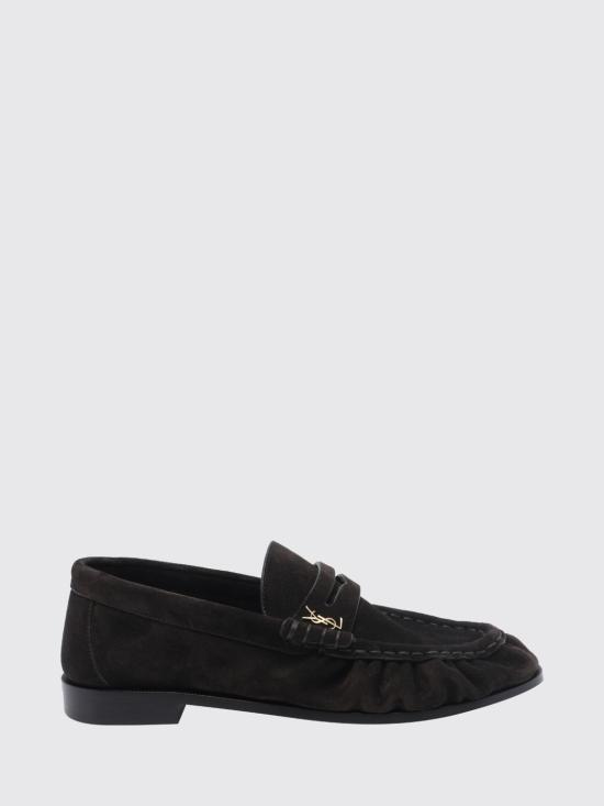 26FW 생로랑 레 로퍼 카산드라 스웨이드 페니 로퍼 8189082W5AA 6023 Brown