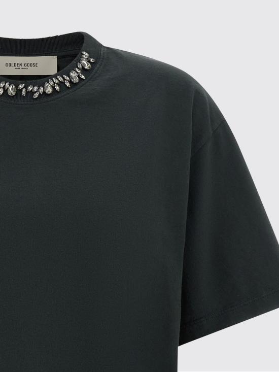 26FW 골든구스 반팔 티셔츠 GWP01874P00189790456 Black - GOLDEN GOOSE