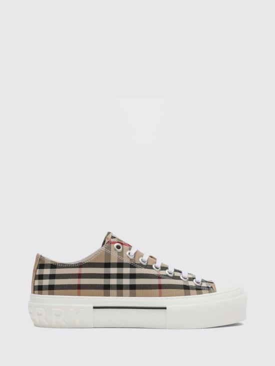 26FW 버버리 체크 코튼 스니커즈 8050506 Beige