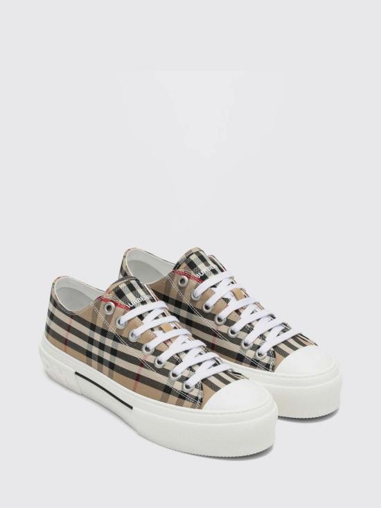 26FW 버버리 체크 코튼 스니커즈 8050506 Beige - BURBERRY