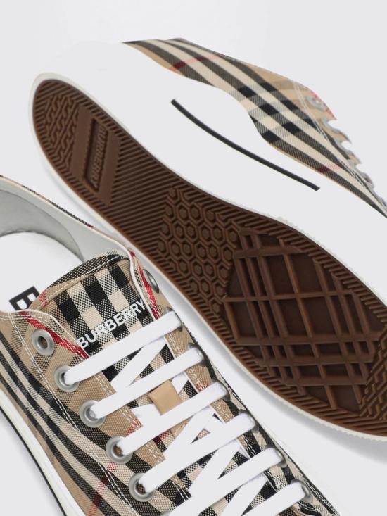 26FW 버버리 체크 코튼 스니커즈 8050506 Beige - BURBERRY