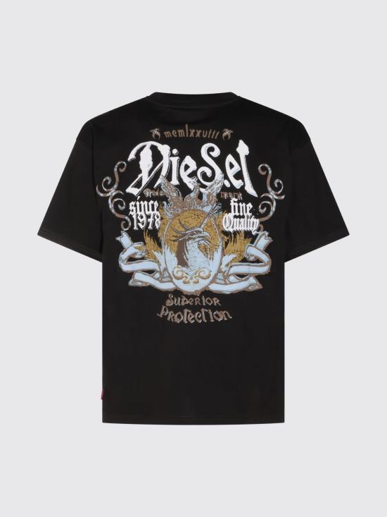 26FW 디젤 반팔 티셔츠 A222440QIAM 9XX Black - DIESEL