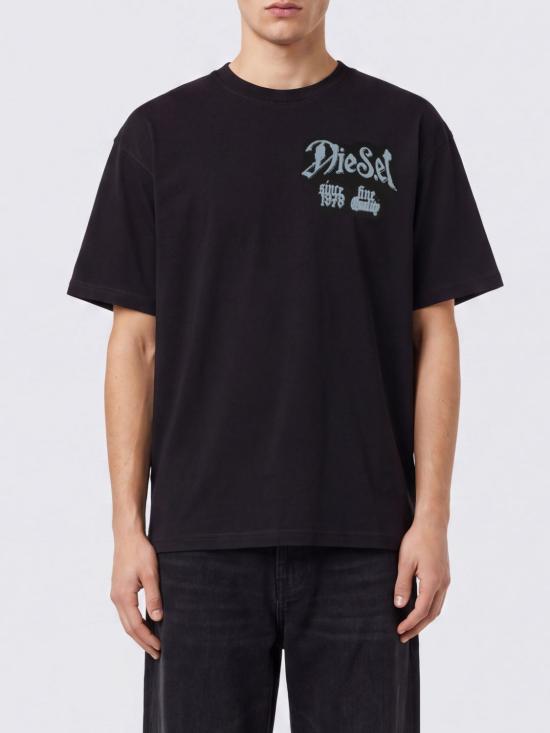 26FW 디젤 반팔 티셔츠 A222440QIAM 9XX Black