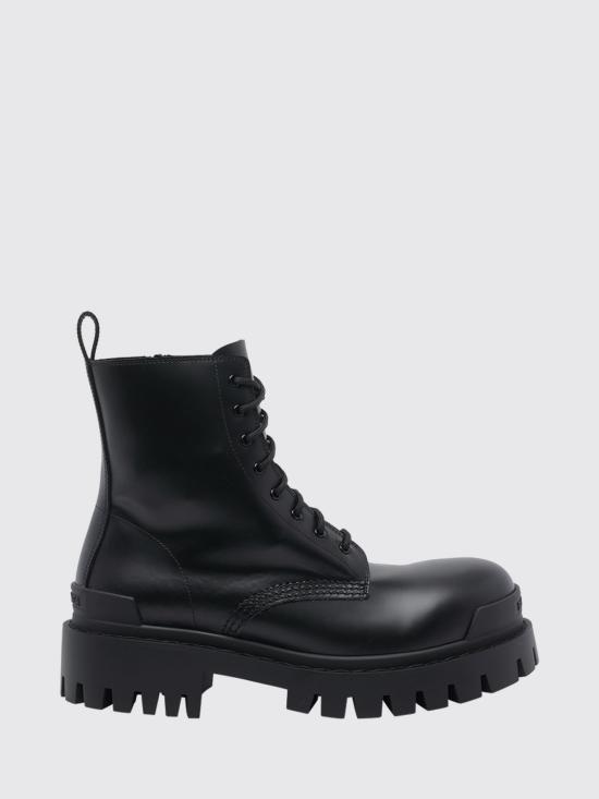 26FW 발렌시아가 스트라이크 집 레더 부츠 844967WA960 1000 Black