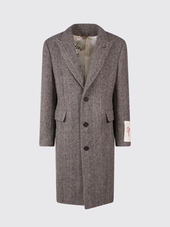 26FW 골든구스 헤링본 위브 울 싱글 브레스트 코트 GMP00986P00061681173 Grey - GOLDEN GOOSE