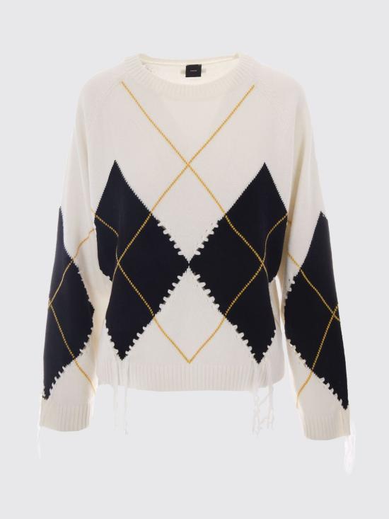 26FW 핑코 스웨터 107377A3JE DZ0 Yellow Cream - PINKO