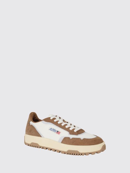26FW 오트리 WILDPACE 로우 스니커즈 립스탑 나일론 가죽 LDLM AK13 Brown - AUTRY