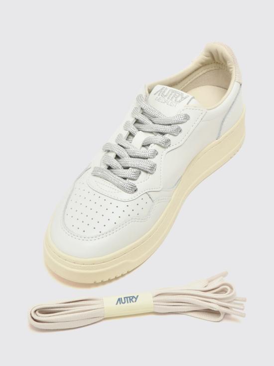 26FW 오트리 메달리스트 로우 레더 스니커즈 AULW SW03 Bianco 3 - AUTRY