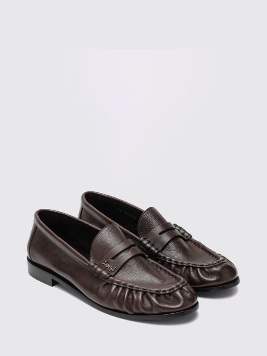 26FW 생로랑 매트 레더 서플 르 로퍼 83947125VAA 2128 Brown - SAINT LAURENT