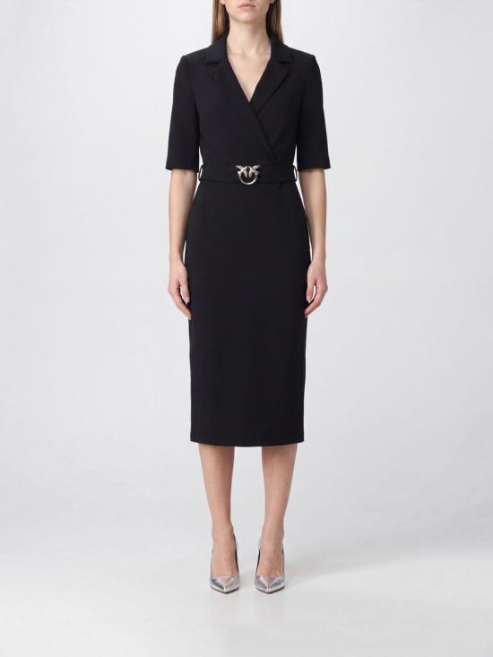 26FW 핑코 롱 원피스 107475A3AH Z99 Black
