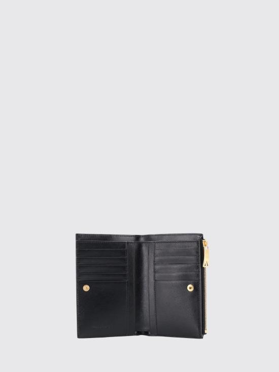 26FW 보테가베네타 인트레치아토 미디움 바이폴드 월렛 749940VCPP2 8425 Black - BOTTEGA VENETA