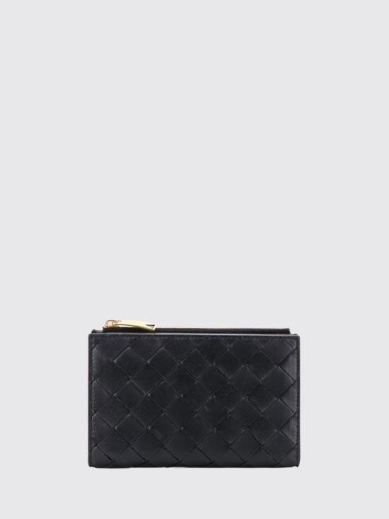 26FW 보테가베네타 인트레치아토 미디움 바이폴드 월렛 749940VCPP2 8425 Black