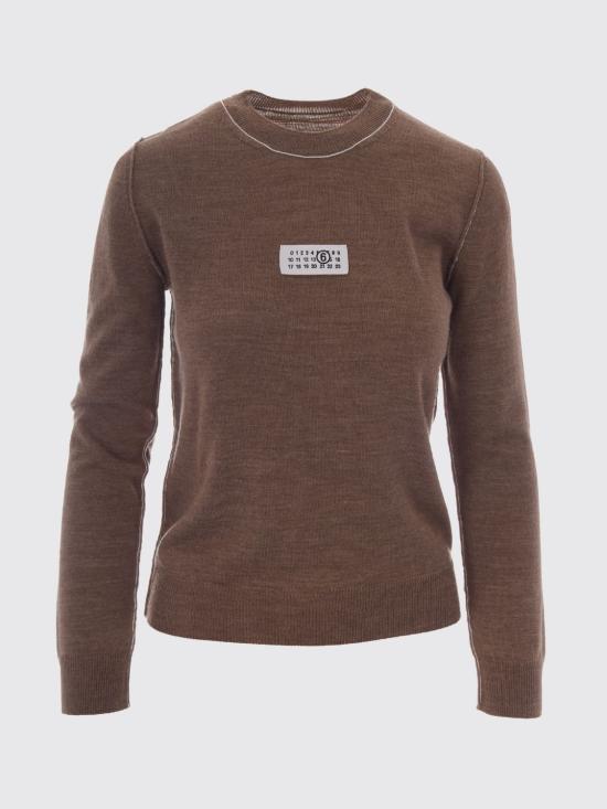 26FW MM6 메종마르지엘라 스웨터 S52HL0066M13037 130 Brown - MM6 MAISON MARGIELA