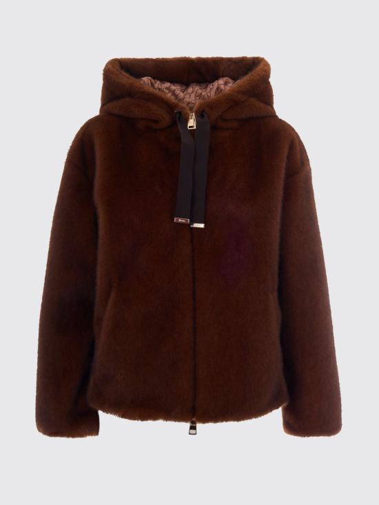 26FW 에르노 멜란지 얼터너티브 밍크 퍼 보머 자켓 GI000318D12739 8800 Brown - HERNO