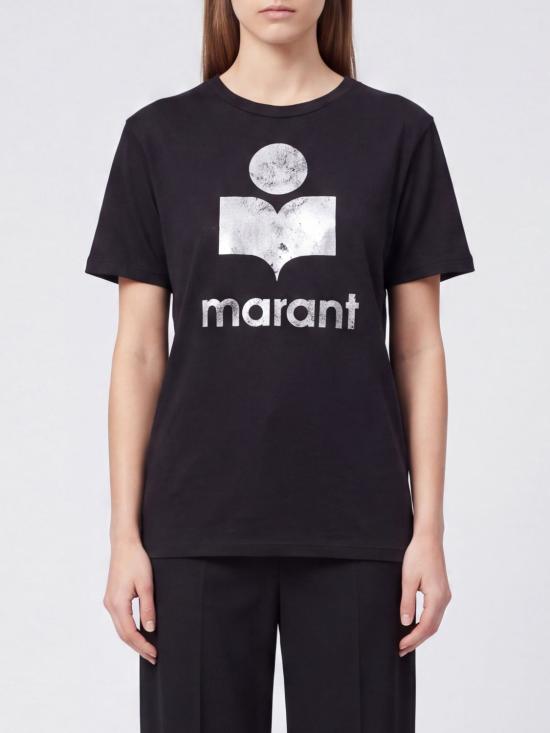 26FW 이자벨마랑에뚜왈 즈웰 로고 티셔츠 TS0001FBA1N10E 01BK Black