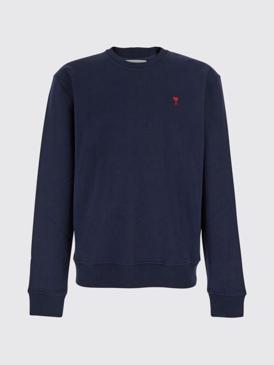 26FW 아미 스몰 하트 로고 스웨트셔츠 BFUSW035730 430 Blue - AMI
