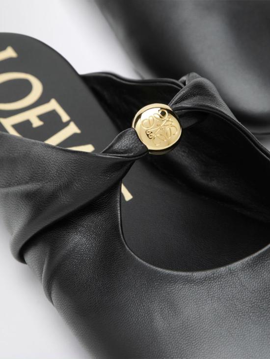26FW 로에베 페블 소프트 나파 램스킨 뮬 페블 소프트 나파 램스킨 뮬 L616465X86 1100 Black - LOEWE