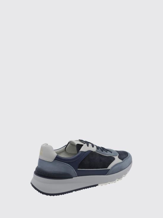 26FW 브루넬로 쿠치넬리 누벅 레더 스웨이드 러닝 스니커즈 MZUSNEO355 CVV29 Blue - BRUNELLO CUCINELLI