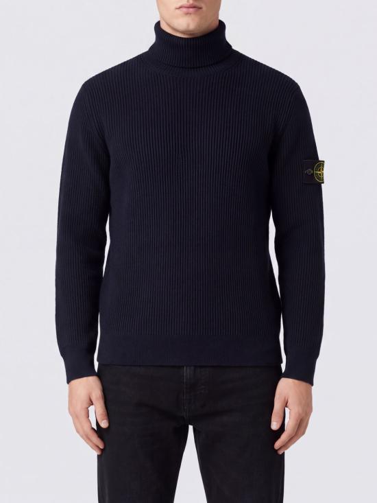 26FW 스톤 아일랜드 풀 립 RWS 울 터틀넥 점퍼 5100052S00C2 V0020 Blue