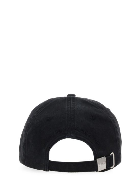 26FW 가니 로고 캔버스 볼캡 A6900 099 BLACK - GANNI