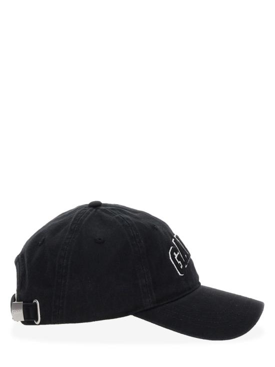 26FW 가니 로고 캔버스 볼캡 A6900 099 BLACK - GANNI