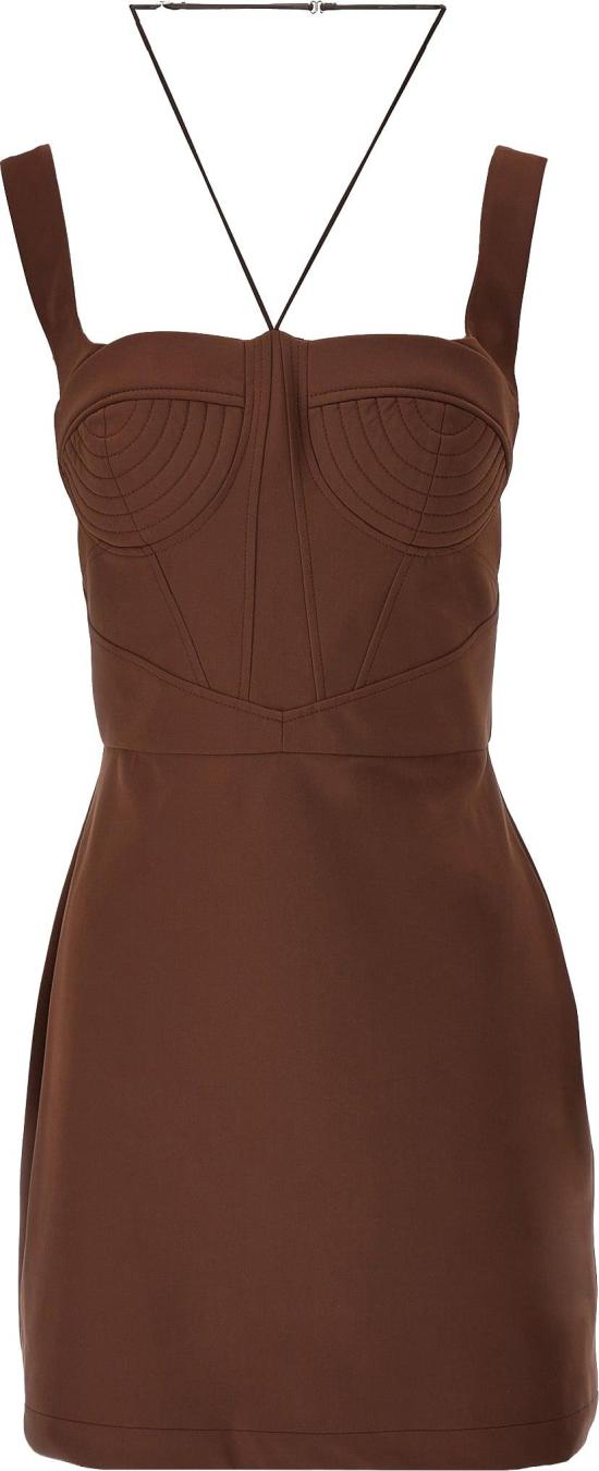26FW 넨시 도자카 숏 원피스 10120761245982 BROWN