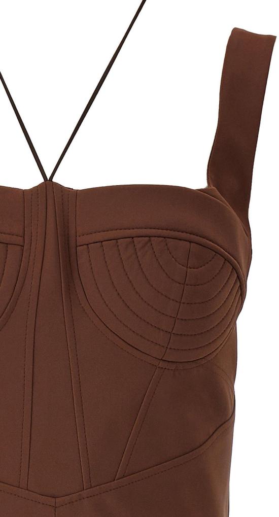 26FW 넨시 도자카 숏 원피스 10120761245982 BROWN - NENSI DOJAKA