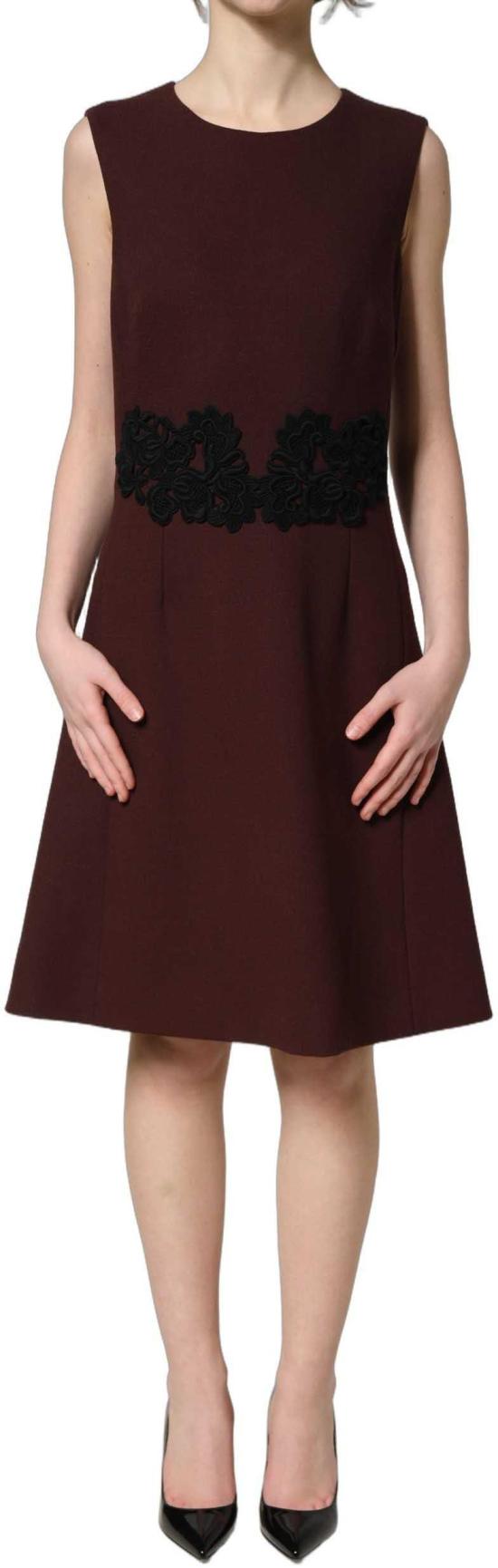 26FW 돌체앤가바나 미디 원피스 10090245194014 MAROON - DOLCE & GABBANA