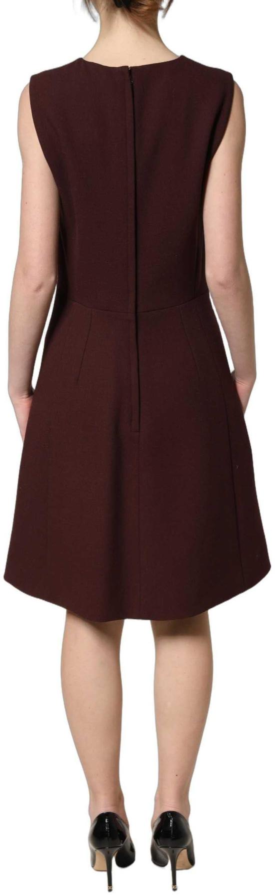 26FW 돌체앤가바나 미디 원피스 10090245194014 MAROON - DOLCE & GABBANA
