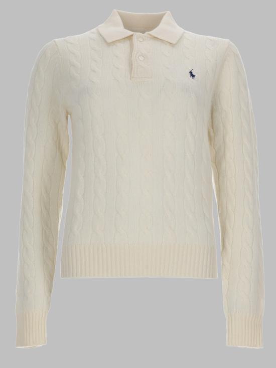 26FW 폴로 랄프로렌 케이블 폴로 니트 211972132 001AUTHENTICCREAM WHITE
