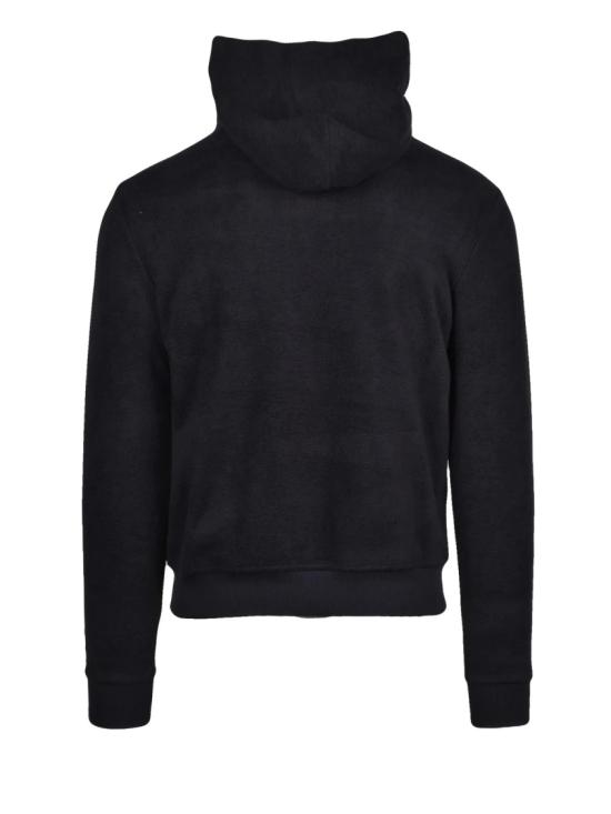  폴로 랄프로렌 탑 검정색 질감의 스펀지 면 혼방 후드티 - POLO RALPH LAUREN