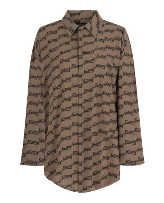  발렌시아가 탑 681631 TML35 9378 20698 36 Brown