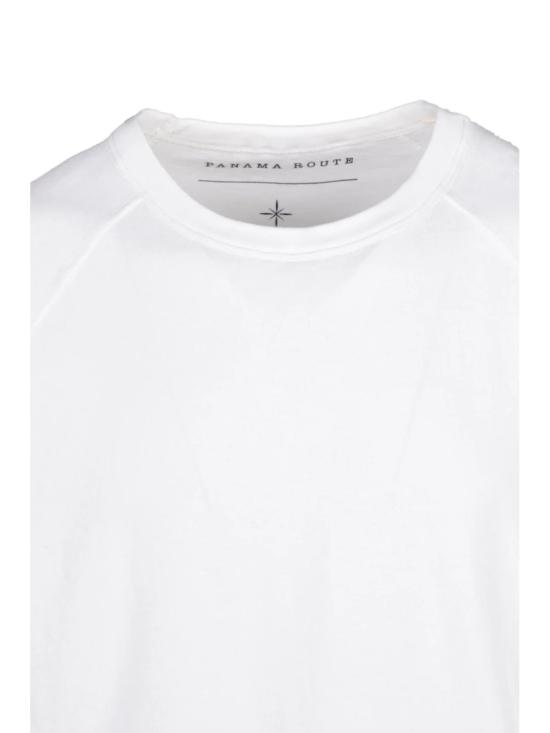 25FW Panama Route 탑 흰색 래글런 소매 면 스웨트셔츠 - OTHER BRANDS