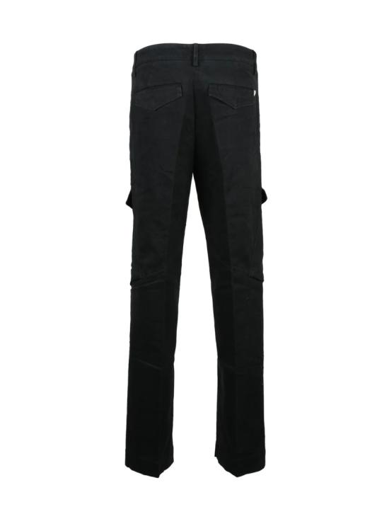 25FW 돈답 스트레이트 팬츠 블랙 카밀라 로우라이즈 스트레치 코튼 - DONDUP