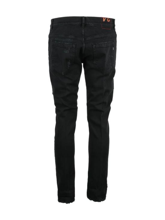 25FW 돈답 데님 블랙 조지 디스트레스드 스키니 레그 진 - DONDUP