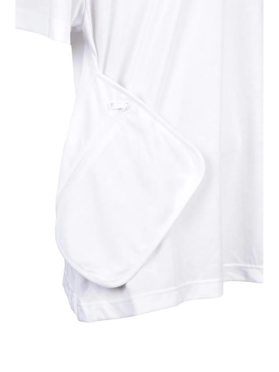 25FW 꼼데가르송 반팔 티셔츠 화이트 플랩 디테일 오버사이즈 폴리에스터 티셔츠 - COMME DES GARCONS