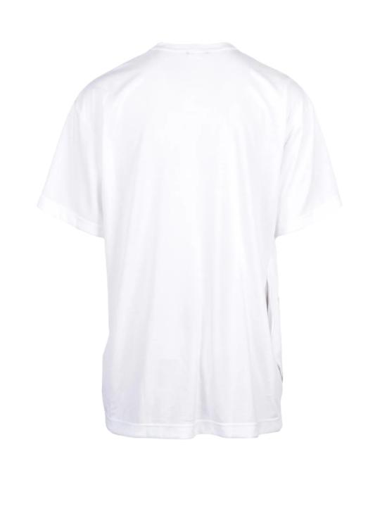 25FW 꼼데가르송 반팔 티셔츠 화이트 플랩 디테일 오버사이즈 폴리에스터 티셔츠 - COMME DES GARCONS
