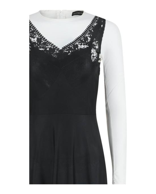  발렌시아가 미디 원피스 723511 TNL92 1000 00002 36 Black - BALENCIAGA
