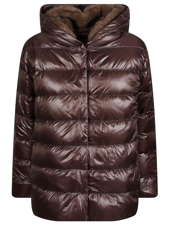 26FW 에르노 밍크 퍼 이펙트 파카 재킷 밍크 퍼 이펙트 파카 재킷 PI002312D 12017Z Brown