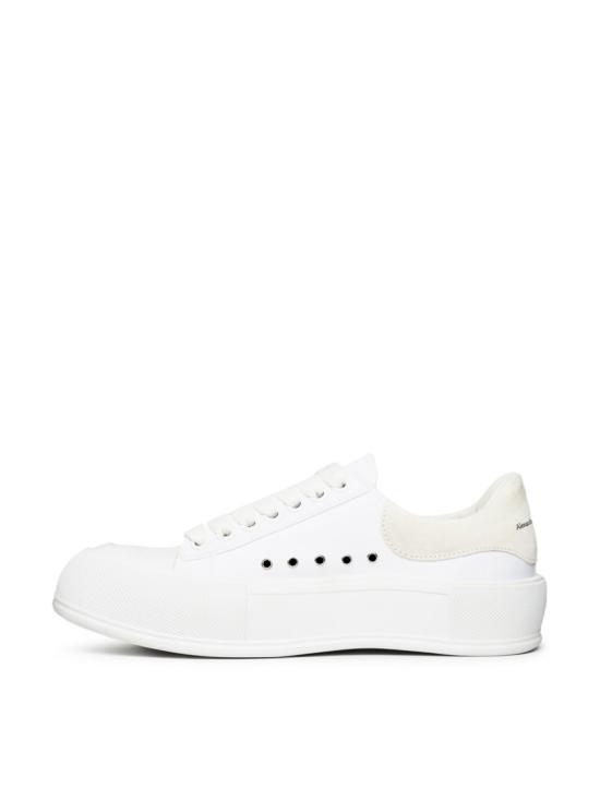 26SS 알렉산더 맥퀸 데크 레이스업 플림솔 654593W4MV79000 White - ALEXANDER MCQUEEN