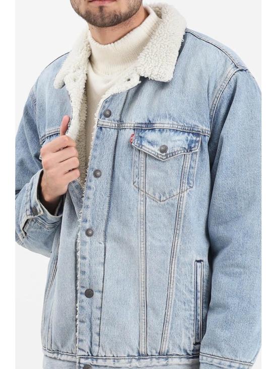 25FW 리바이스 데님 연한 파란색 양털 안감 면  재킷 - LEVI'S